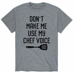 Licensed Character Men's "Don't Make Me Use My Chef Voice" Tee Grey