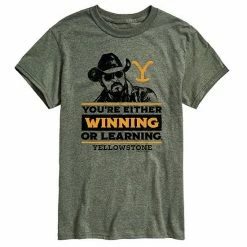 Licensed Character Men's Yellowstone Winning Or Learning Tee Green -Licensed Character Shop unnamed file 42624