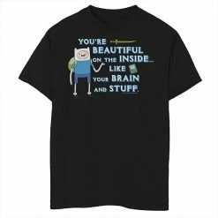 Licensed Character Boys 8-20 Adventure Time Finn You're Beautiful Inside Portrait Graphic Tee Royal