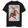 Licensed Character Boys 8-20 Batman Harley Quinn Playing Card Graphic Tee Black -Licensed Character Shop unnamed file 42767
