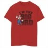 Licensed Character Boys 8-20 Nintendo Super Mario I'm The Big Bro Portrait Text Graphic Tee Black