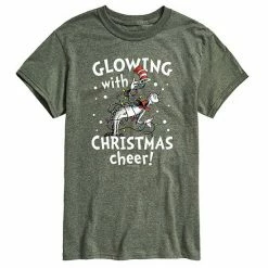 Licensed Character Men's Dr. Seuss Glowing With Christmas Cheer Tee Olive -Licensed Character Shop unnamed file 42904