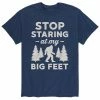 Licensed Character Men's Stop Staring At My Big Feet Tee Red