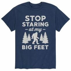 Licensed Character Men's Stop Staring At My Big Feet Tee Red