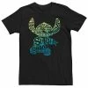 Licensed Character Big & Tall Disney Lilo & Stitch Silhouette Gradient Word Fill Tee -Licensed Character Shop unnamed file 4301