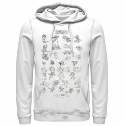 Licensed Character Mens Tom And Jerry Character Art Hoodie