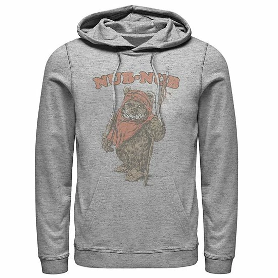 Licensed Character Men's Star Wars Nub-Nub Ewok Vintage Camp Hoodie 3 Licensed Character Men's Star Wars Nub-Nub Ewok Vintage Camp Hoodie