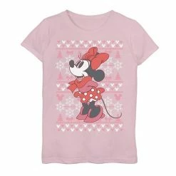 Licensed Character Girls 7-16 Disney Minnie Mouse Ugly Sweater Tee