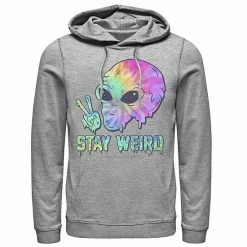 Licensed Character Men's Tye Dye Alien Peace Stay Weird Hoodie