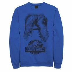 Licensed Character Men's Jurassic World Two T-Rex Icon Attack Grunge Sweatshirt Red -Licensed Character Shop unnamed file 43235