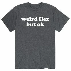 Licensed Character Men's Weird Flex But Ok Tee Grey