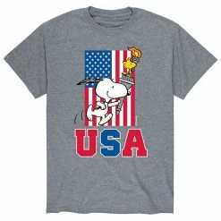 Licensed Character Men's Peanuts USA Torch Tee Grey 2