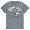 Licensed Character Men's Peanuts USA Rowing Team Tee Grey -Licensed Character Shop unnamed file 43291