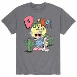Licensed Character Men's Rocko's Modern Life Rocko In The Desert Tee Grey 2
