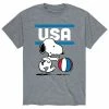 Licensed Character Men's Peanuts USA Basketball Tee Grey 2 -Licensed Character Shop unnamed file 43309