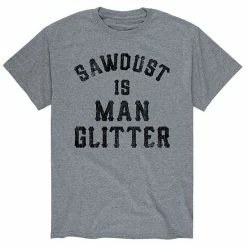Licensed Character Men's Sawdust Is Man Glitter Tee Grey