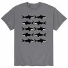 Licensed Character Men's Shark Grid Tee Grey -Licensed Character Shop unnamed file 43327