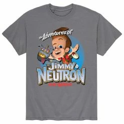 Licensed Character Men's Jimmy Neutron Adventure Jimmy Tee Grey