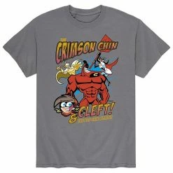 Licensed Character Men's Fairly Odd Parents Crimson Chin & Cleft Tee Grey 2