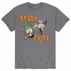 Licensed Character Men's Fairly Odd Parents Scary Cute Tee Grey 2