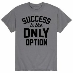 Licensed Character Men's Success Is The Only Option Tee Grey 2