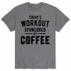 Licensed Character Men's Todays Workout Sponsored By Coffee Tee Grey 2 -Licensed Character Shop unnamed file 43381