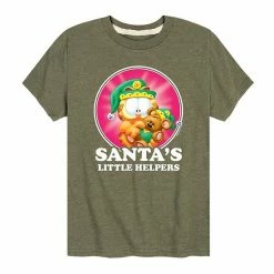 Licensed Character Boys 8-20 Garfield Santas Helpers Graphic Tee Green -Licensed Character Shop unnamed file 43389