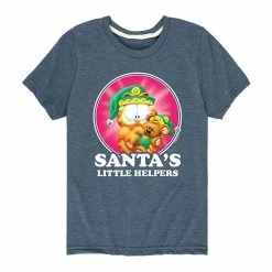 Licensed Character Boys 8-20 Garfield Santas Helpers Graphic Tee Green -Licensed Character Shop unnamed file 43390