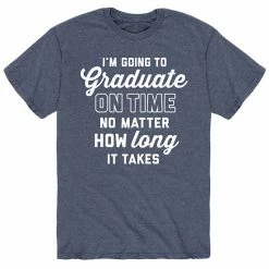 Licensed Character Men's Graduate On Time Tee Grey -Licensed Character Shop unnamed file 43413