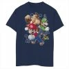 Licensed Character Boys 8-20 Super Mario Donkey Kong Mario Luigi Action Pose Graphic Tee Navy