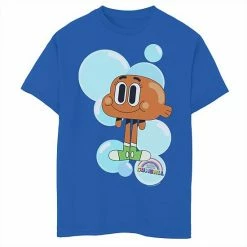 Licensed Character Boys 8-20 Cartoon Network Gumball Darwin Bubbles Graphic Tee Navy -Licensed Character Shop unnamed file 43456