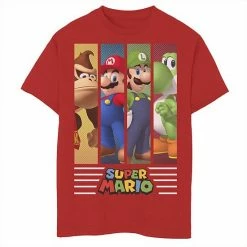 Licensed Character Boys 8-20 Super Mario Group Portrait Comic Panels Graphic Tee Navy -Licensed Character Shop unnamed file 43463