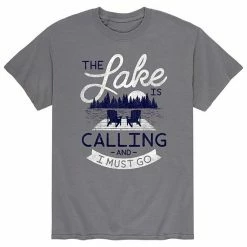 Licensed Character Men's "The Lake Is Calling And I Must Go" Tee Grey -Licensed Character Shop unnamed file 43498