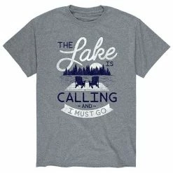 Licensed Character Men's "The Lake Is Calling And I Must Go" Tee Grey -Licensed Character Shop unnamed file 43499