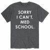 Licensed Character Men's Sorry Can't Med School Tee Grey -Licensed Character Shop unnamed file 43500