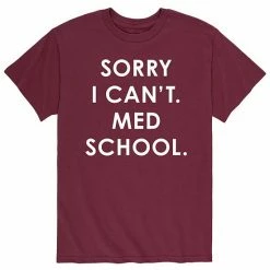 Licensed Character Men's Sorry Can't Med School Tee Grey -Licensed Character Shop unnamed file 43501