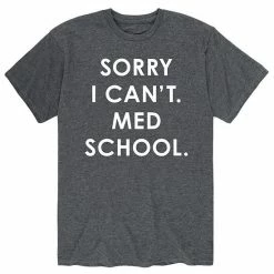 Licensed Character Men's Sorry Can't Med School Tee Grey -Licensed Character Shop unnamed file 43502