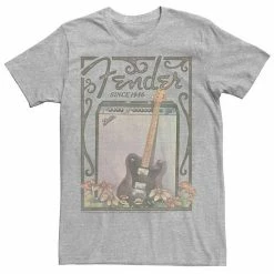 Licensed Character Men's Fender Since 1946 Floral Poster Tee Athletic Heather -Licensed Character Shop unnamed file 4352