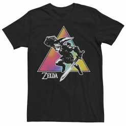 Licensed Character Men's Zelda Link Tie Dye Triangle Portrait Tee