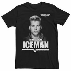 Licensed Character Men's Top Gun Tom Kazansky The Iceman Portrait Tee