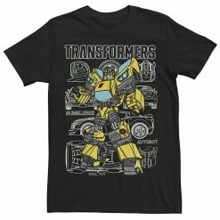 Licensed Character Men's Transformers Bumblebee Doodle Background Tee