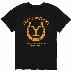 Licensed Character Men's Yellowstone Horseshoe Tee Black -Licensed Character Shop unnamed file 4364