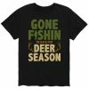 Licensed Character Men's "Gone Fishin Be Back For Deer Season" Tee Blue