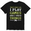 Licensed Character Men's Play Games And I Know Things Tee Black -Licensed Character Shop unnamed file 4368