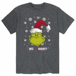 Licensed Character Men's Dr. Seuss The Grinch Bad Nice Tee Royal Blue