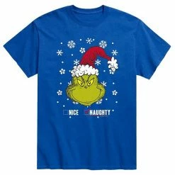 Licensed Character Men's Dr. Seuss The Grinch Bad Nice Tee Royal Blue -Licensed Character Shop unnamed file 4384