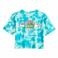 Licensed Character Girls 7-16 Friends Central Perk Dye Graphic Meet & Greet Top