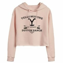 Licensed Character Juniors' Yellowstone "Dutton Ranch" Arrows Cropped Graphic Hoodie