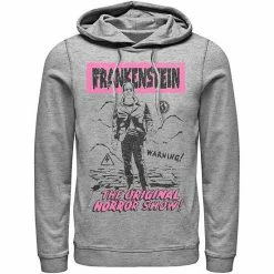 Licensed Character Men's Universal Monsters Old Franky Poster Hoodie White