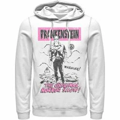 Licensed Character Men's Universal Monsters Old Franky Poster Hoodie White -Licensed Character Shop unnamed file 43980